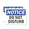 Signmission Do Not Disturb, 5 in W x Rectangle, Vinyl Decal OS-2PACK-NS-D-35-L-11147 - alternate 1